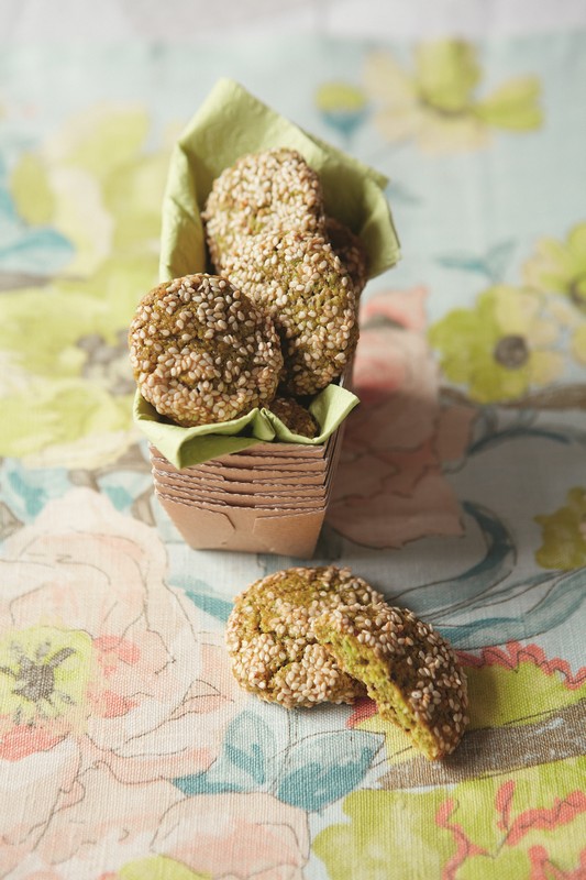 Pistachio and Sesame Biscuits or Barazeh